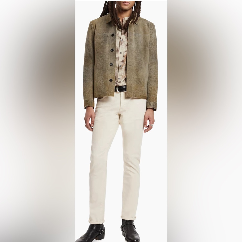 John Varvatos Ivey Leather Shirt Jacket‎ Size 50 - Picture 2 of 13